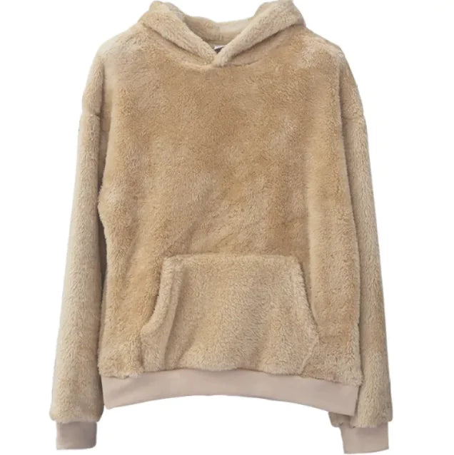 Reversible Hooded Velvet Sweater