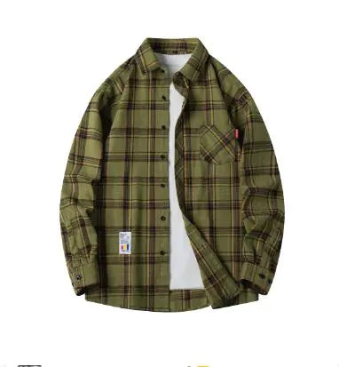 Cotton Plaid Shirt - Long Sleeves