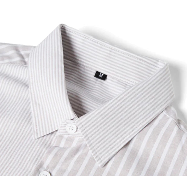 Striped Slim Fit Cotton Work Shirt