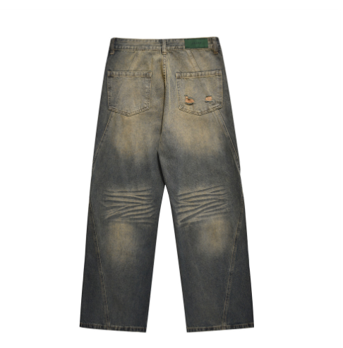Baggie Straight Denim Trousers