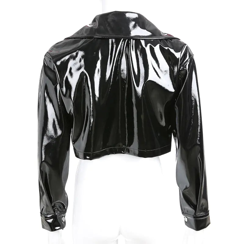 Fashionable Short PU Leather Jacket