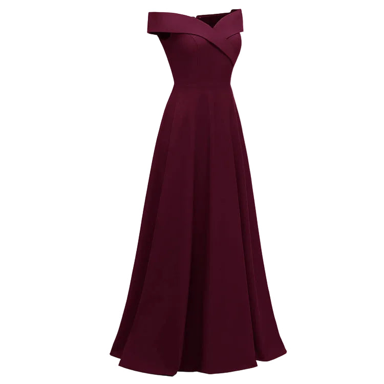 Off-Shoulder Long Evening Gown Dress