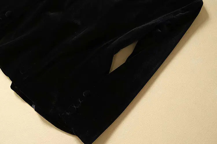 Velvet Suit Set with Long Pants