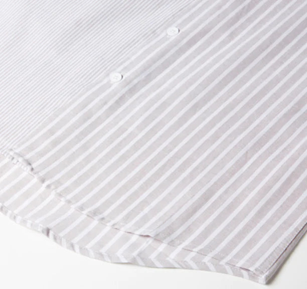 Striped Slim Fit Cotton Work Shirt