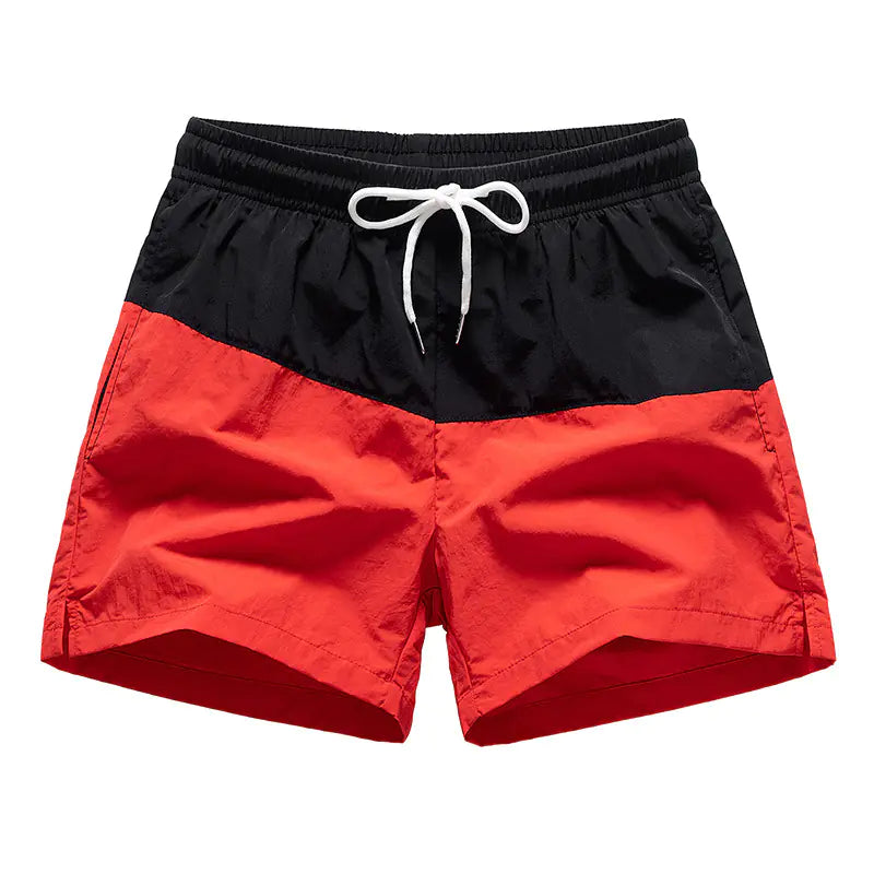 Japanese Style Color Block Casual Shorts