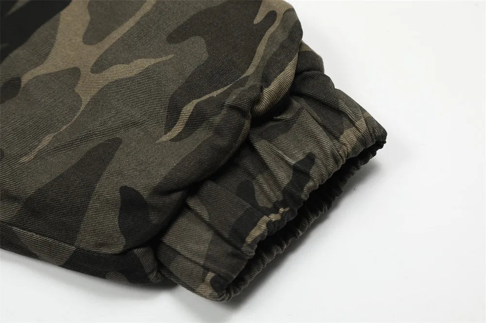 Camouflage Hooded Cotton Jacket