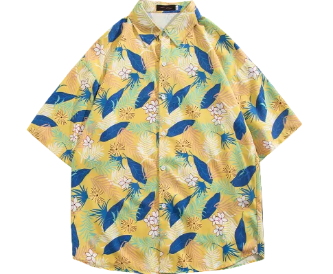 Vintage Leaf Beach Shirts