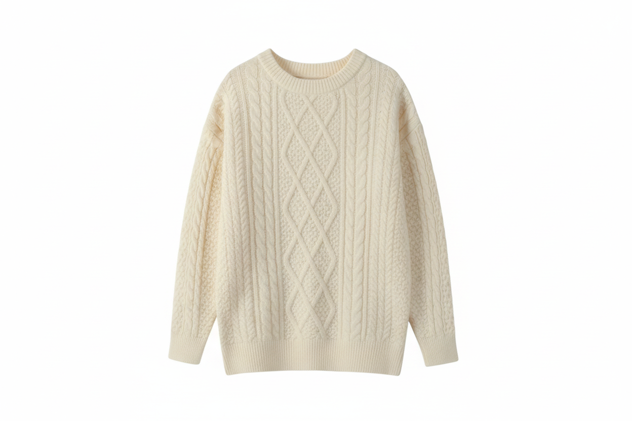 Round Neck Long Sleeve Knit Tops