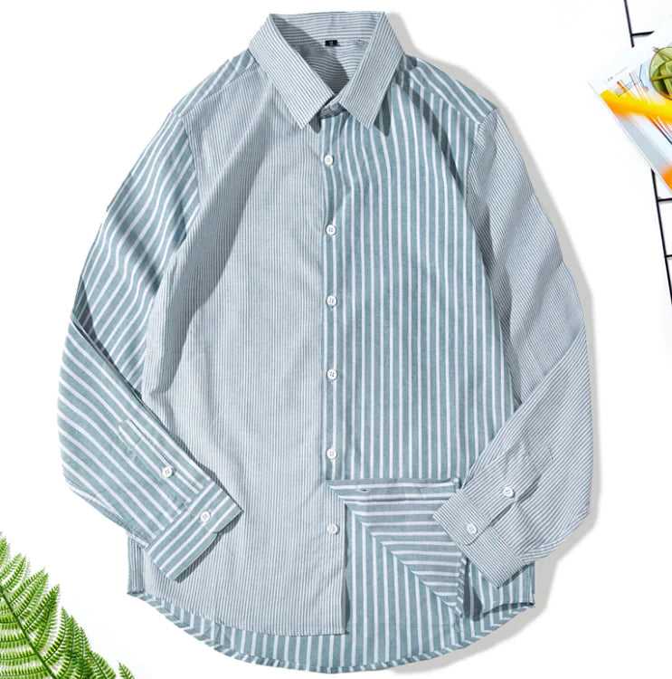 Striped Slim Fit Cotton Work Shirt