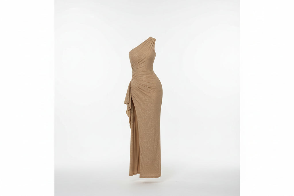 Elegant Shiny Backless Dress