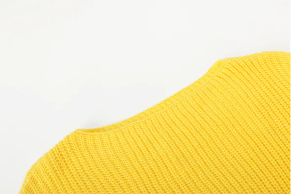 Short Knit Sweater with Waist Tie