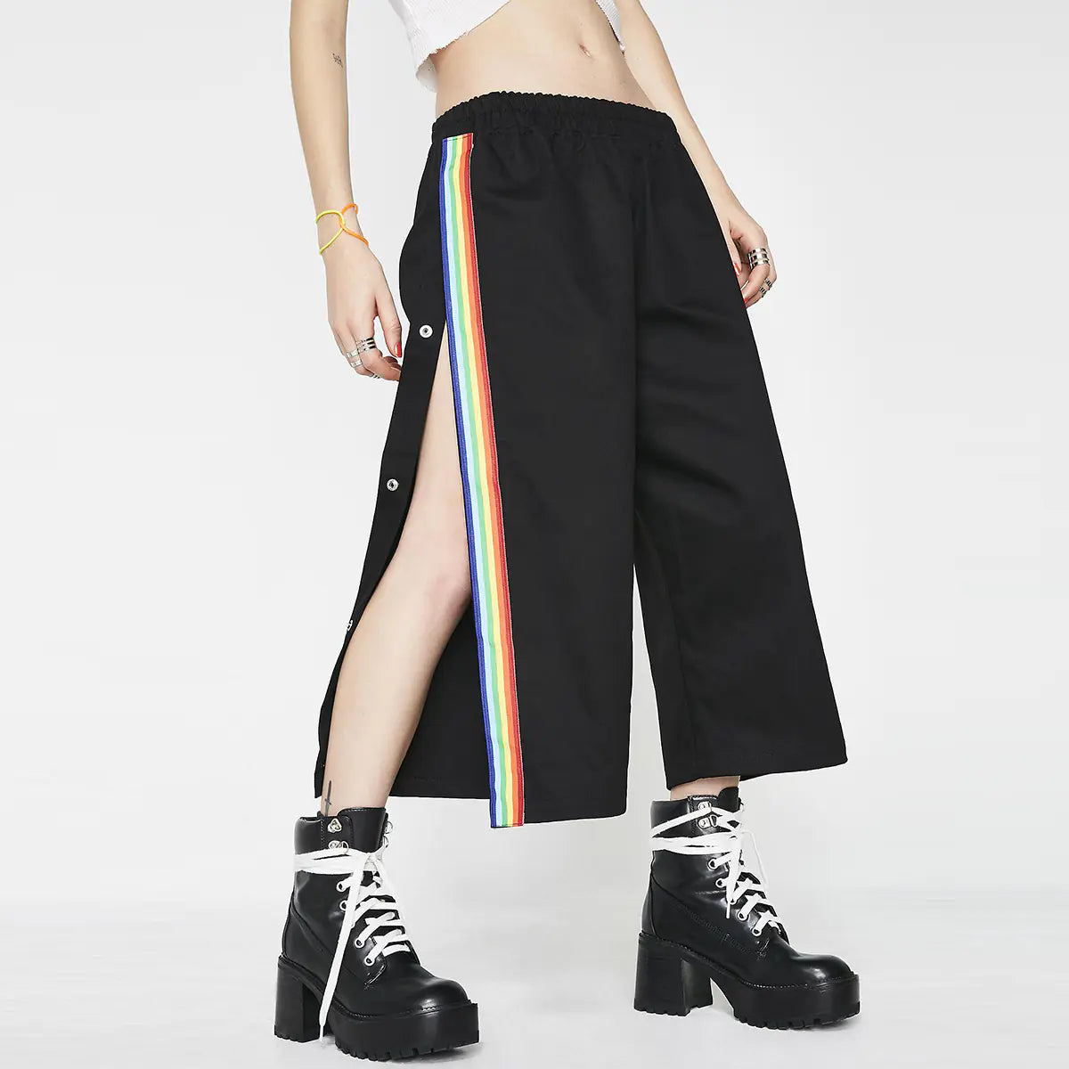 Color Block Wide Leg Pants
