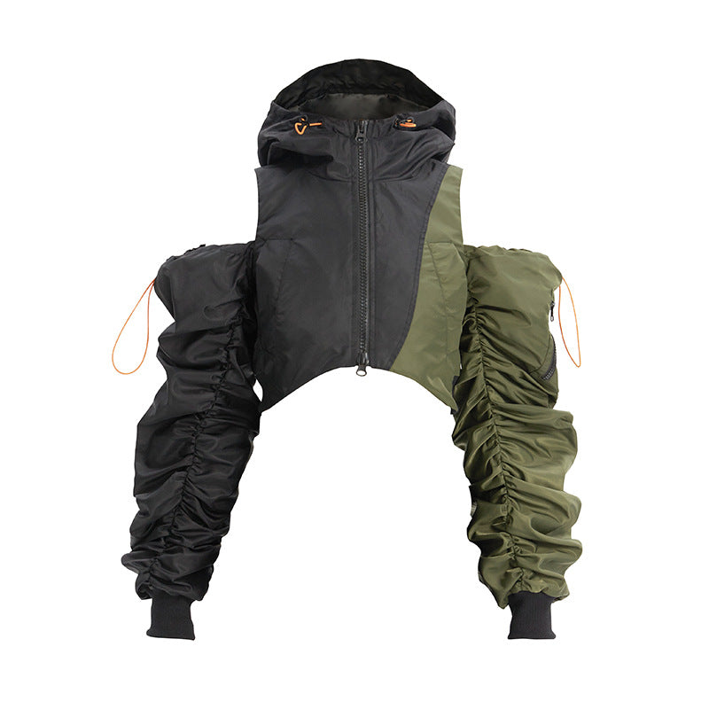 Color-Blocked Hooded Jacket