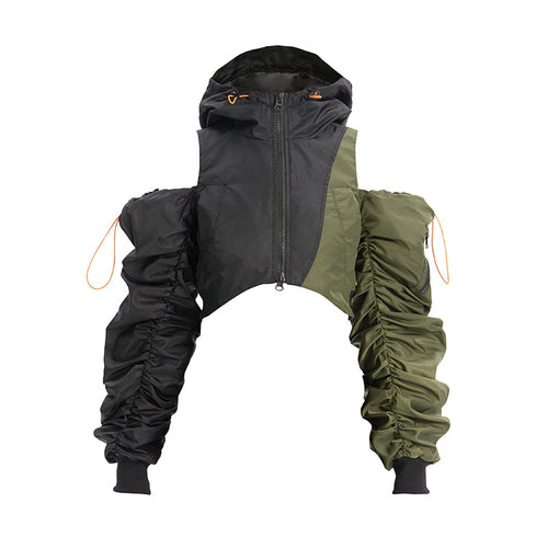 Color-Blocked Hooded Jacket