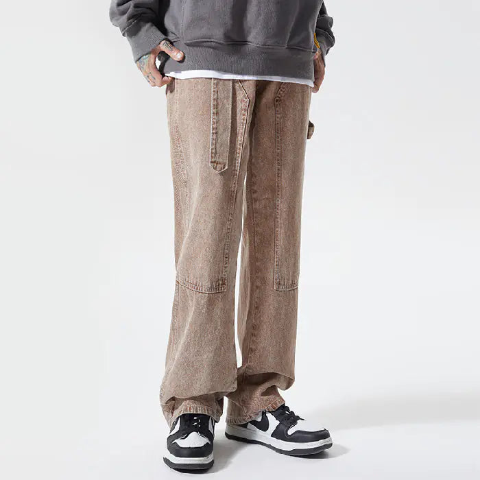 Trendy Colorful Loose Denim Pants