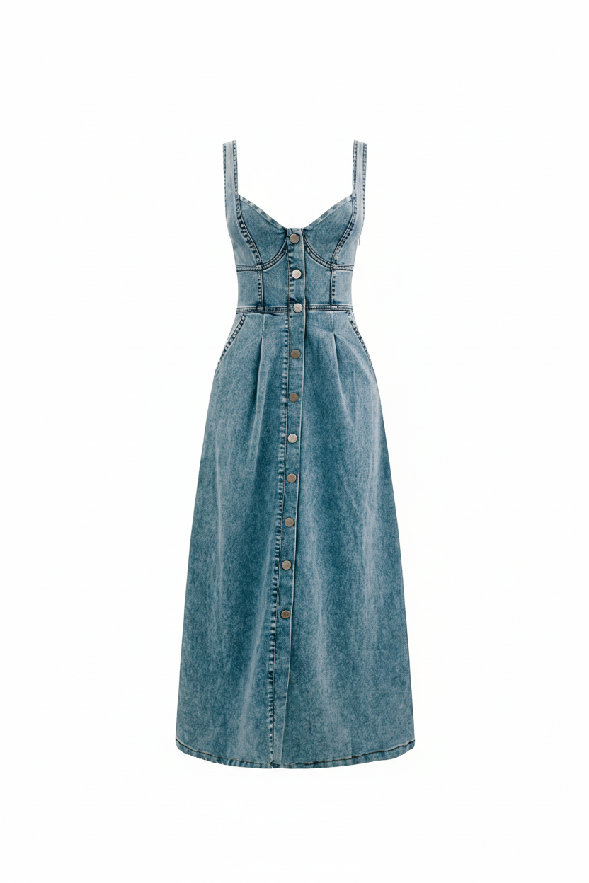 Denim Midi Dress