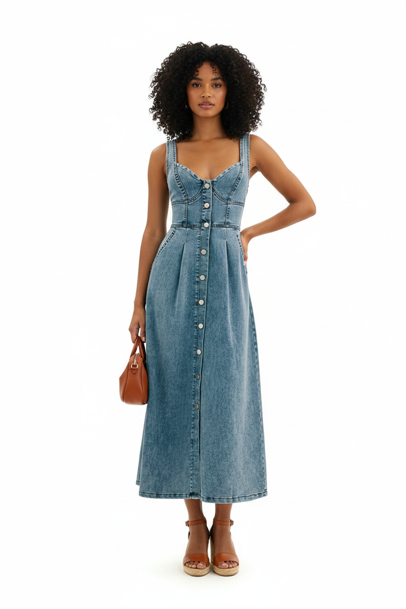 Denim Midi Dress
