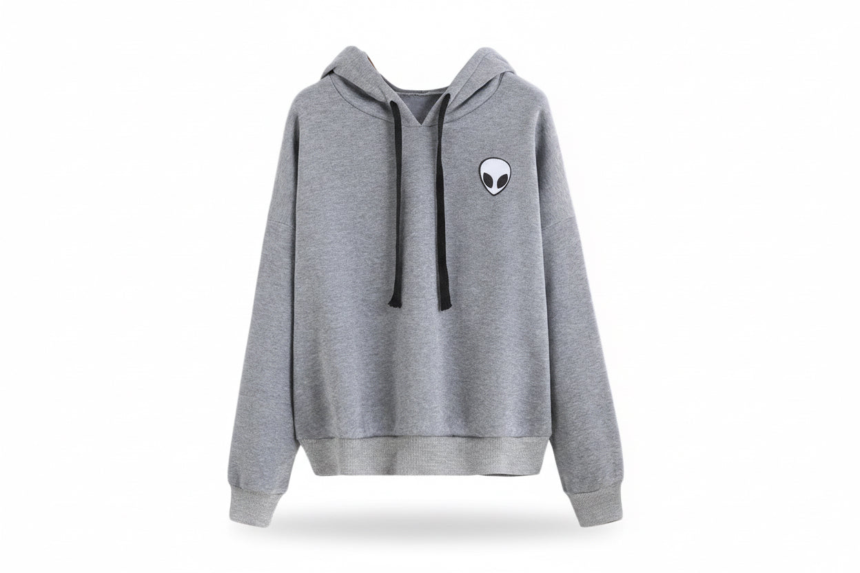 Alien Hoodie with Embroidery
