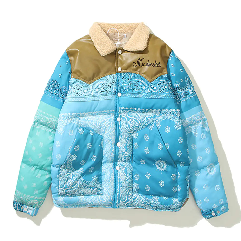 Colorful Quilted Jacket with Cashew Flower Design