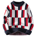 Multicolor Round Neck Knit Sweater