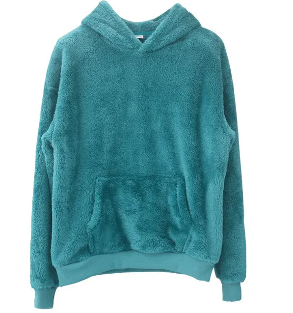 Reversible Hooded Velvet Sweater