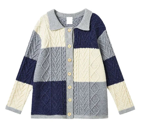 Vintage Loose Red Knit Cardigan