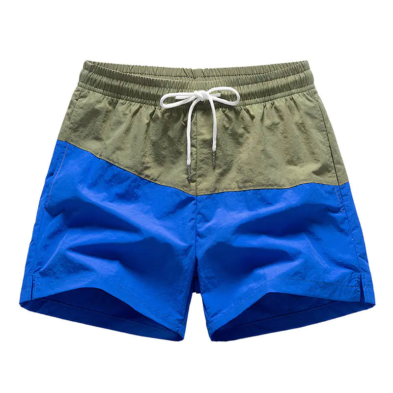 Japanese Style Color Block Casual Shorts