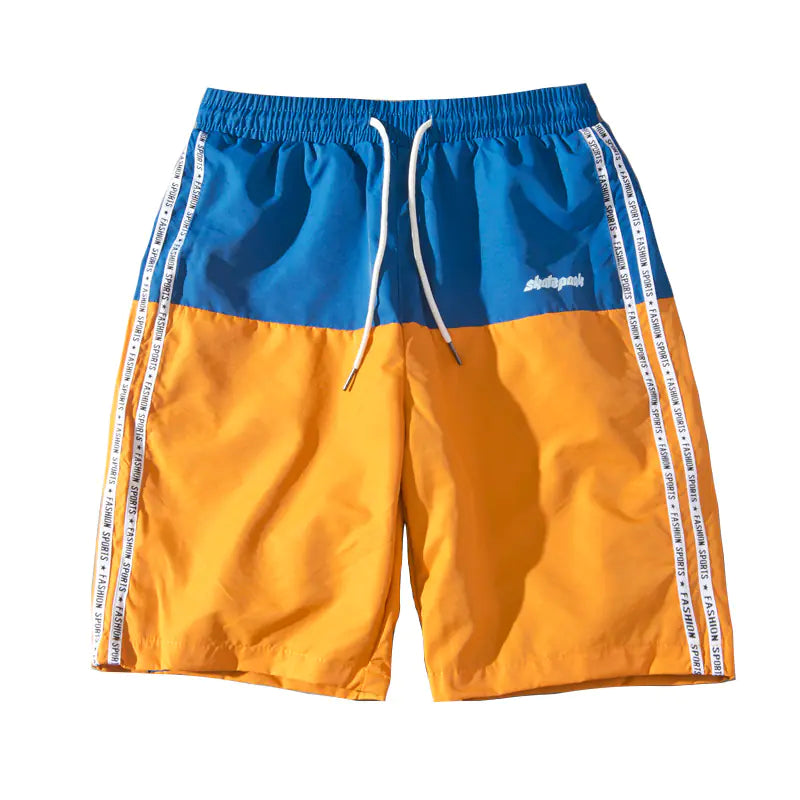 Japanese Style Color Block Casual Shorts