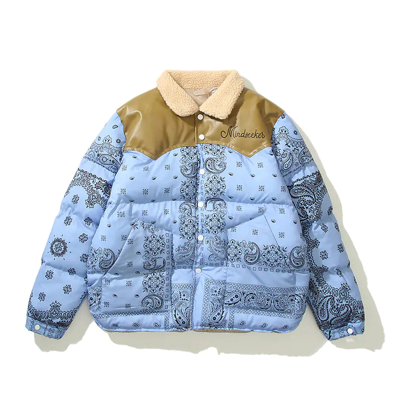 Colorful Quilted Jacket with Cashew Flower Design