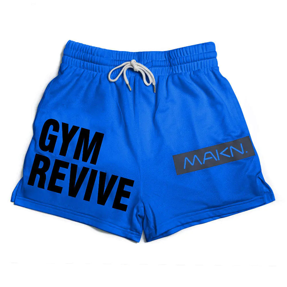 Multicolor Breathable Mesh Running Shorts