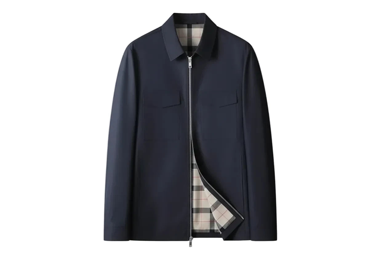 Plaid Overcoat Jacket