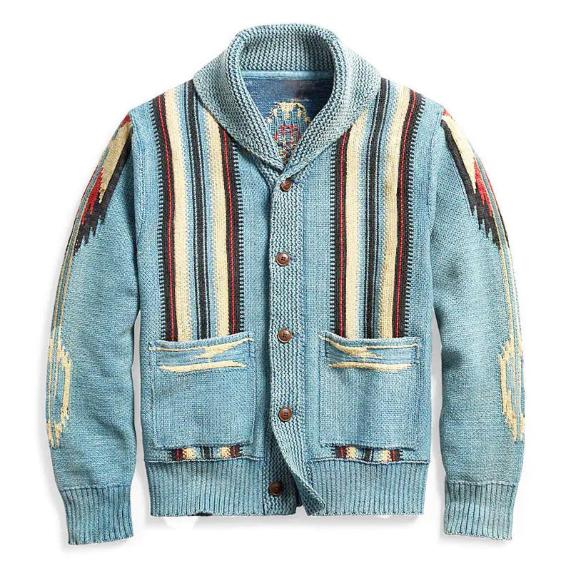 Vintage Jacquard Sleeve Knitwear