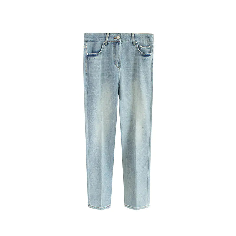 Versatile Casual Cropped Jeans