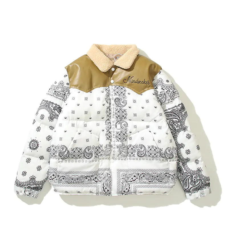 Colorful Quilted Jacket with Cashew Flower Design