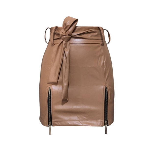 Leather Bandage Short Mini Skirts