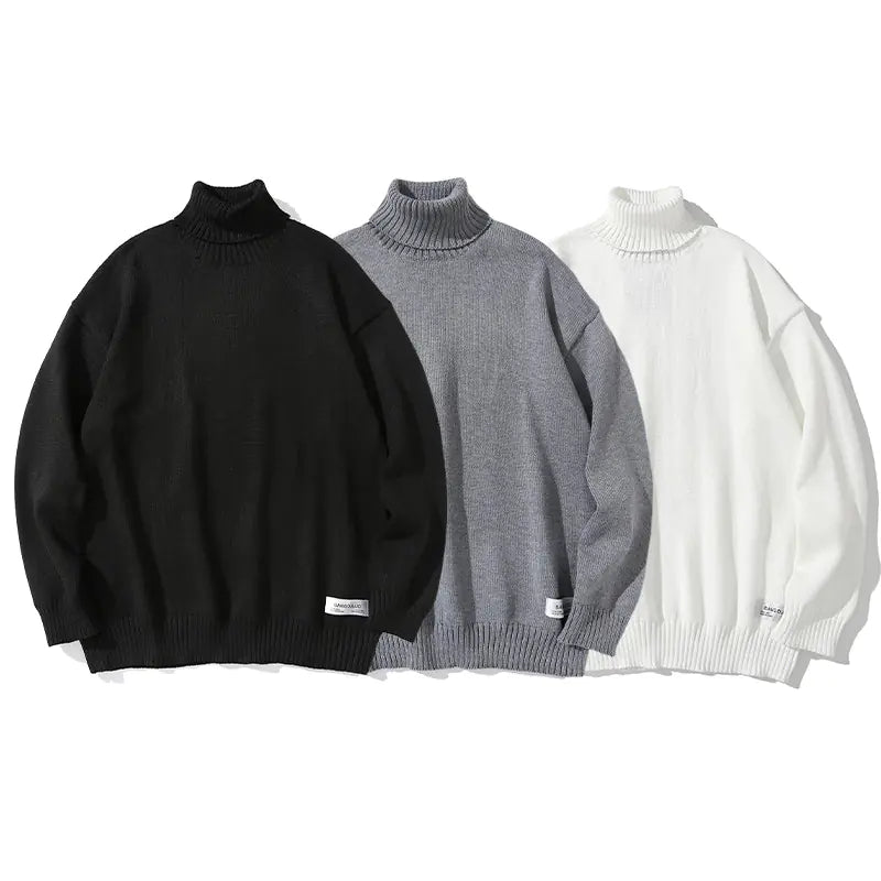 Japanese Retro High Neck Sweater