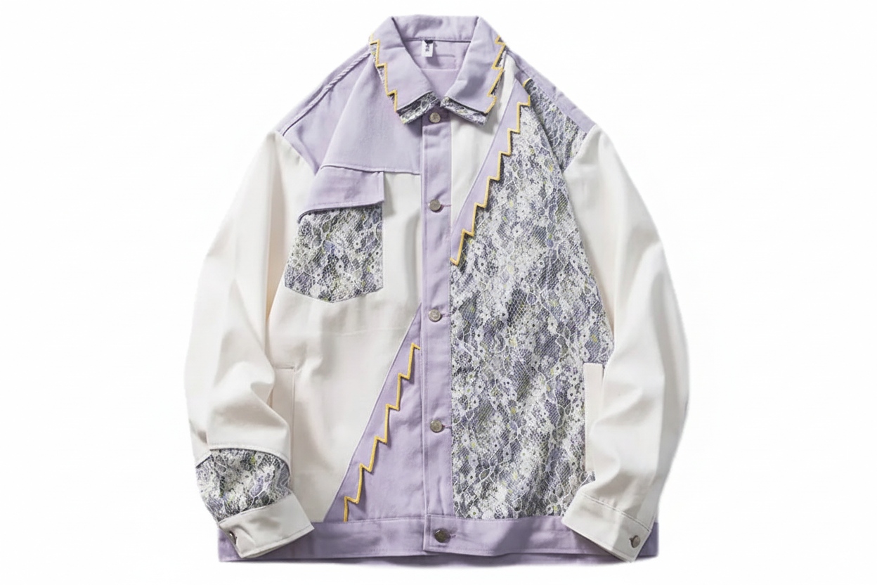 Lace Splicing Color Jacket