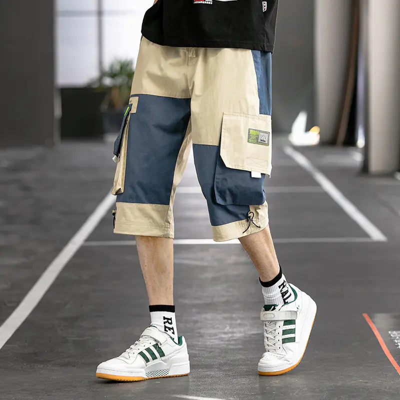 Colorblock Cropped Trousers