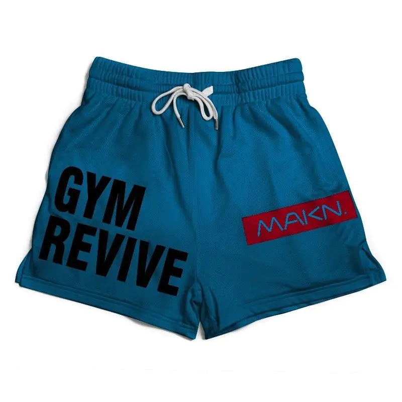 Multicolor Breathable Mesh Running Shorts