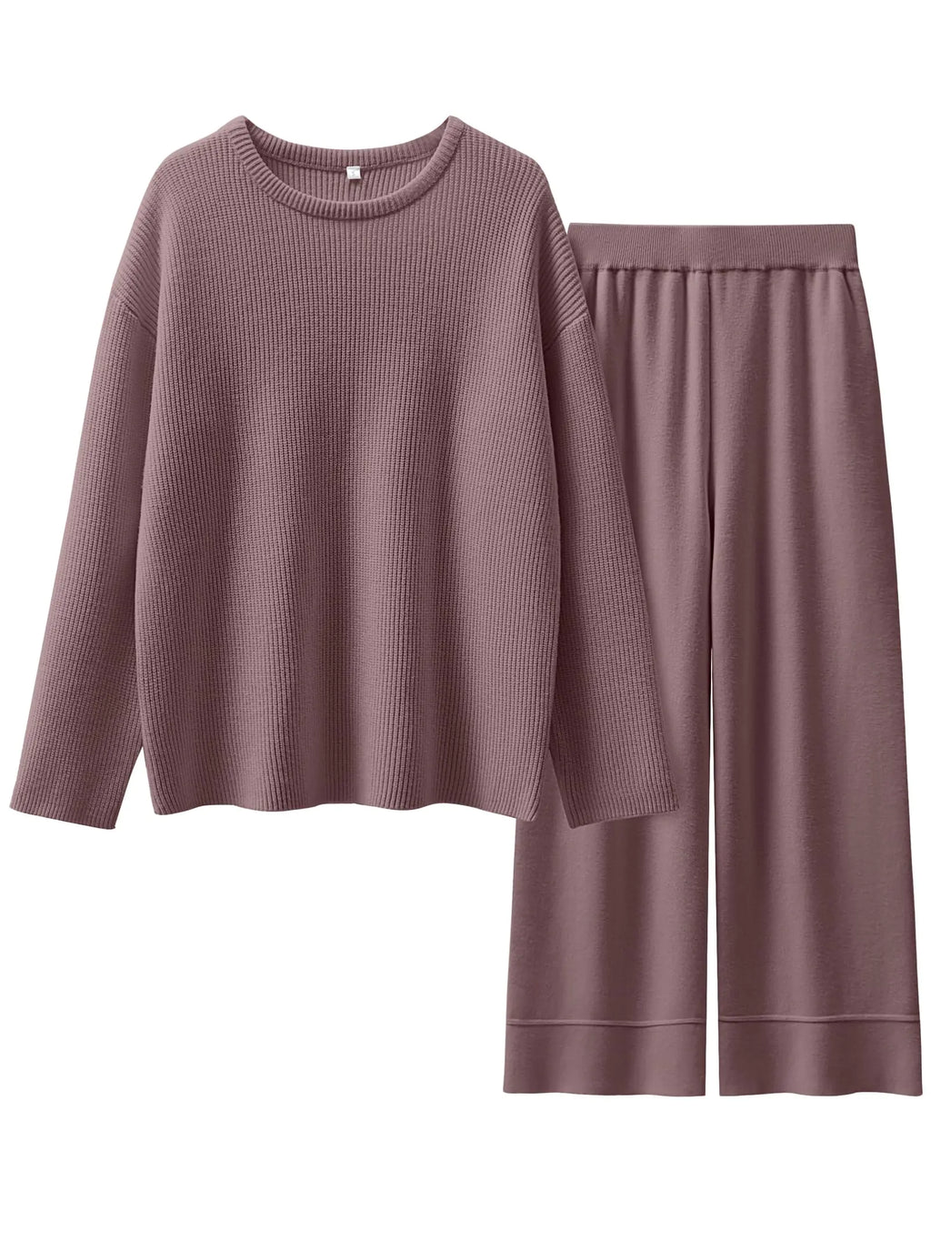 Two Piece Outfits Sweater Lounge Sets Pullover Wide Leg