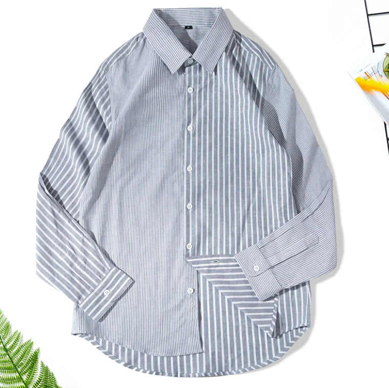 Striped Slim Fit Cotton Work Shirt