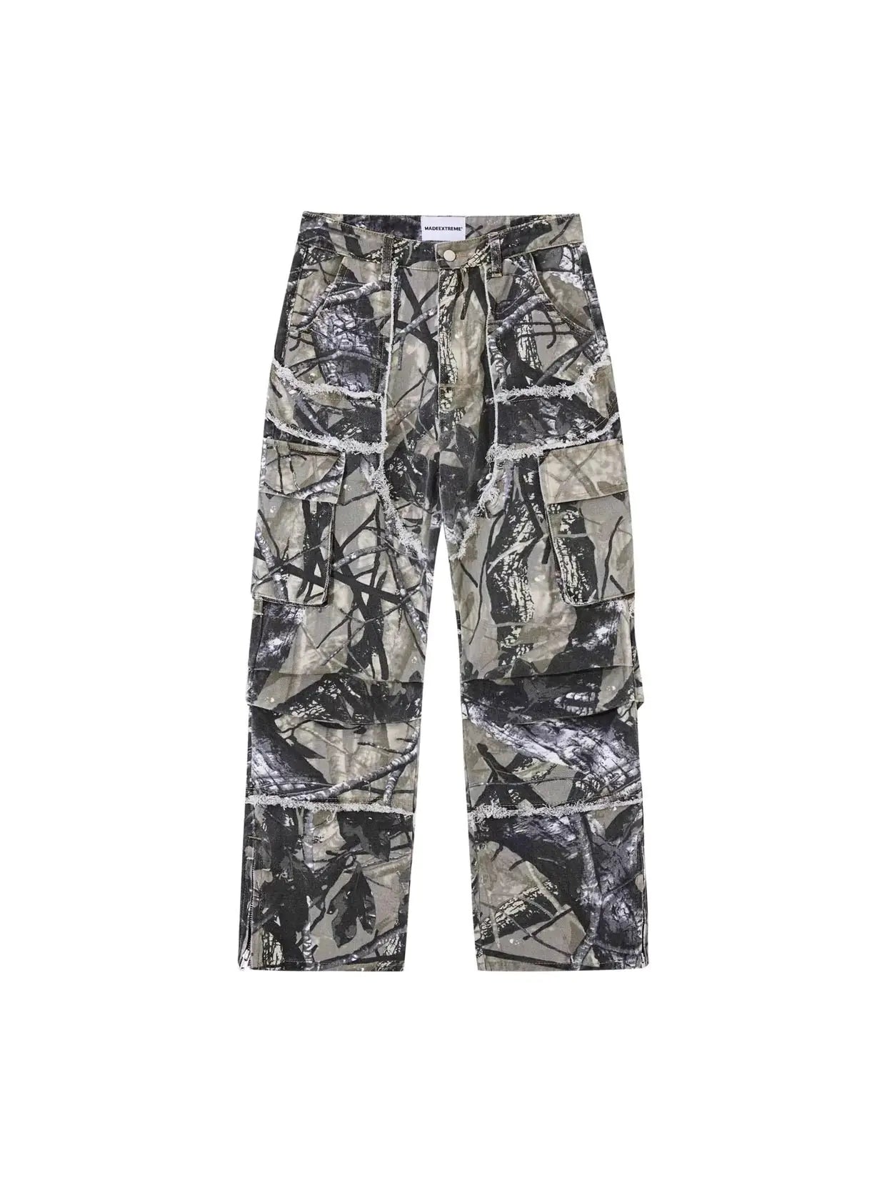 Camouflage Baggy Flare Cargo Jeans