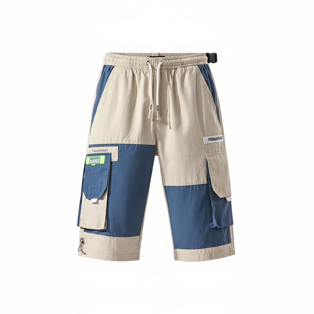 Colorblock Cropped Trousers