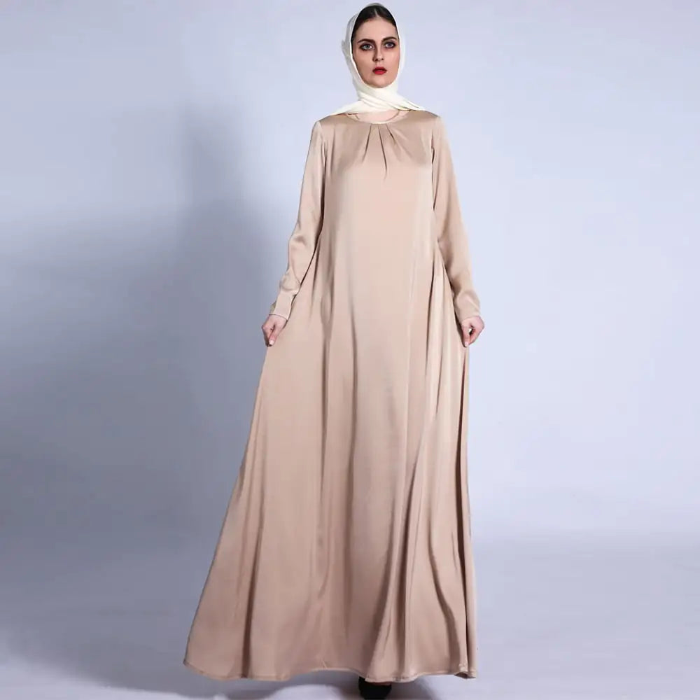 Loose Waist Solid Color Dress