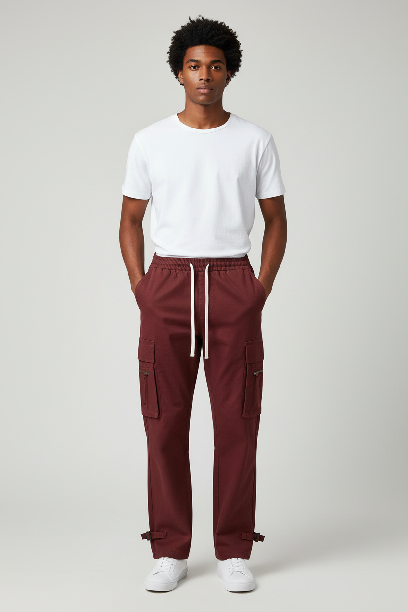Large Size Cotton Cargo Pants