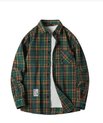 Cotton Plaid Shirt - Long Sleeves