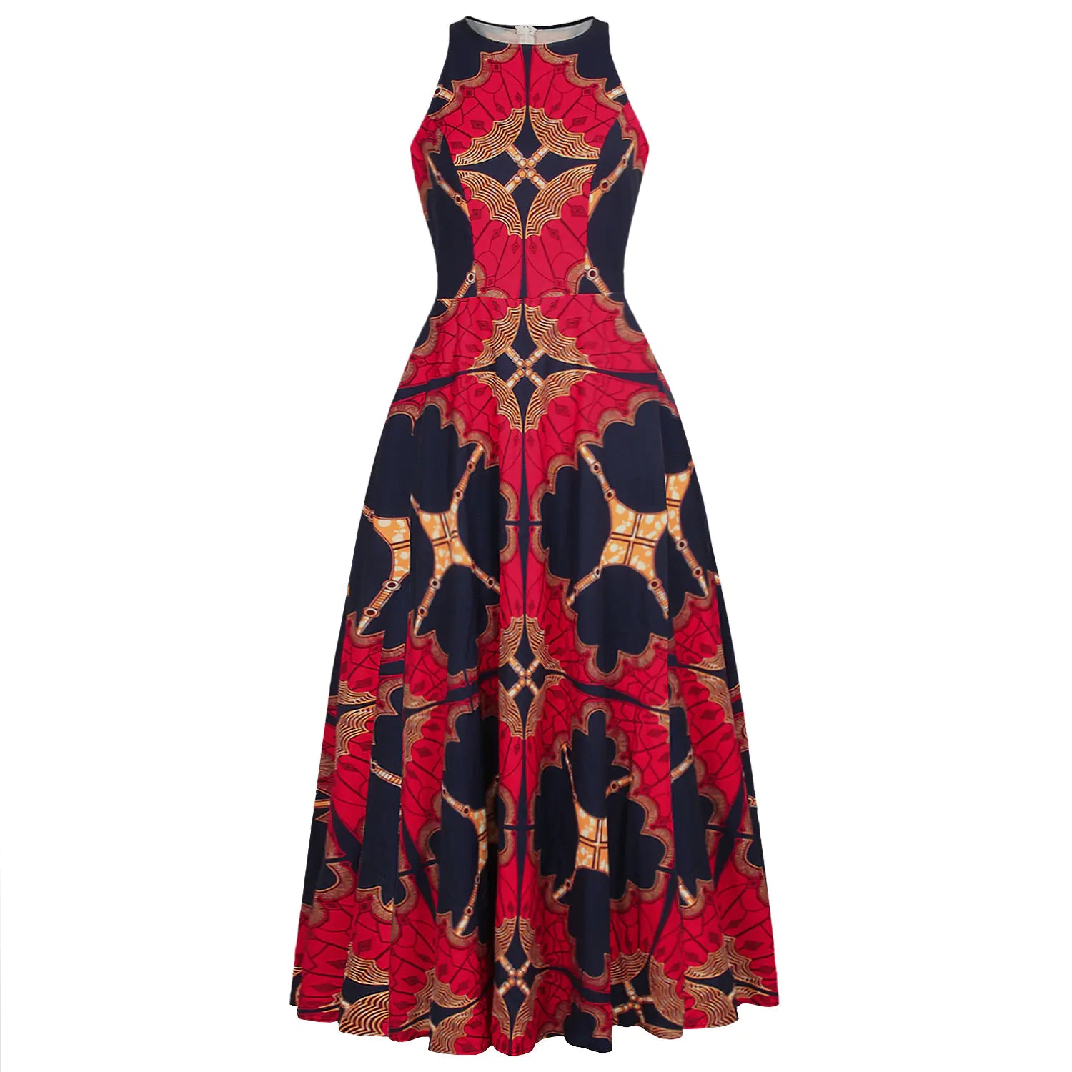 Sleeveless Printed Maxi Dress