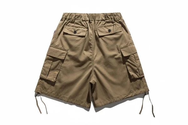 Pleated Multi-pocket Casual Shorts