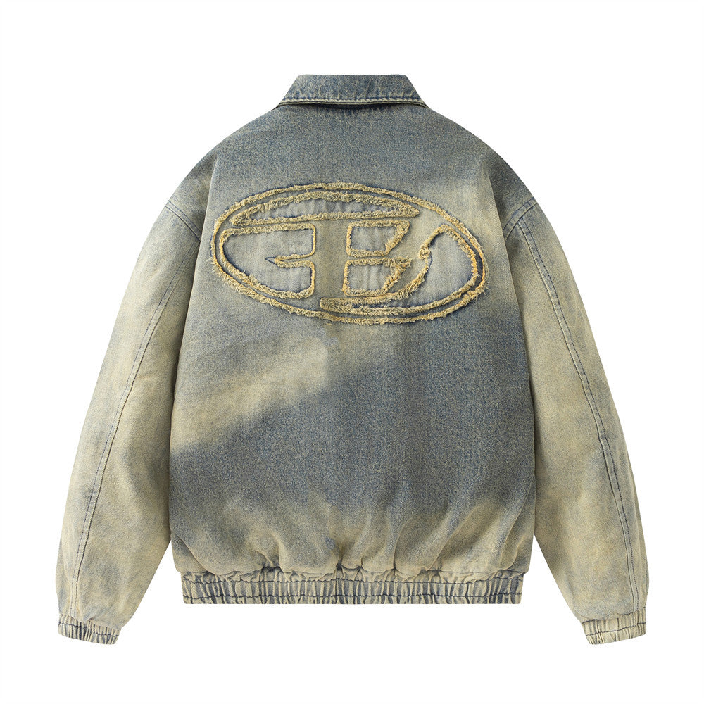 Gradient Wash Thick Quilted Denim