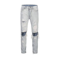 Washed White Ripped Knee Jeans